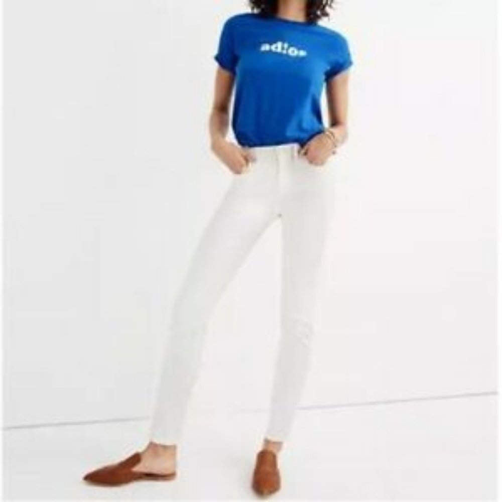 Madewell White 9 inch High Riser Skinny Skinny Sz 29T